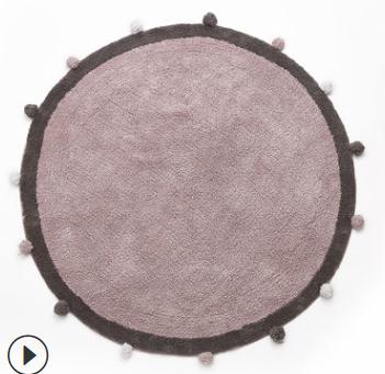 High Quality 120 cm Nordic Kids Play Mats Cotton Mat With pompoms Play Game Rugs Floor Carpet For Kids Boy Nursery Room Decor