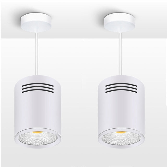 [DBF]LED Surface Mounted Ceiling Lamp with Wire Hanging 3W/5W/7W/10W/12W/15W White/Black AC85-265V Ceiling Spot Light Home Decor