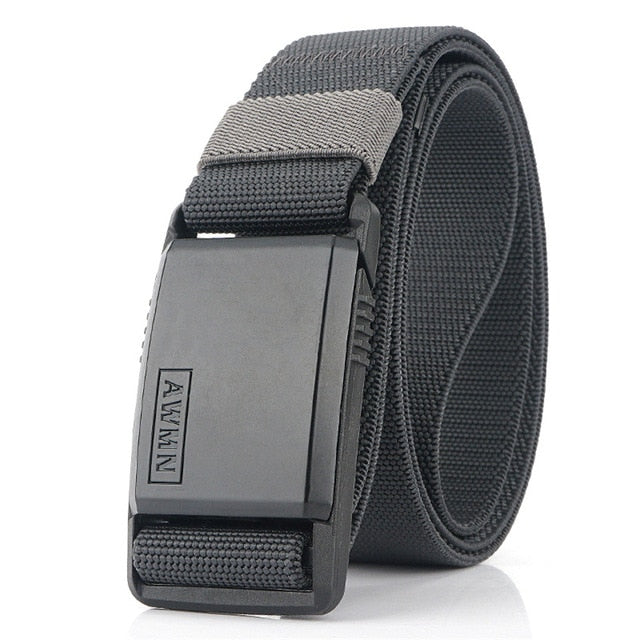 2020 Fashion Nylon Belt Metal Magnetic Buckle Adjustable Belts For Men Military Combat Elastic Belts High Quality Wear-resistant