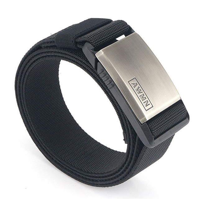 2020 Fashion Nylon Belt Metal Magnetic Buckle Adjustable Belts For Men Military Combat Elastic Belts High Quality Wear-resistant