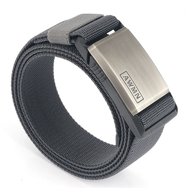 2020 Fashion Nylon Belt Metal Magnetic Buckle Adjustable Belts For Men Military Combat Elastic Belts High Quality Wear-resistant