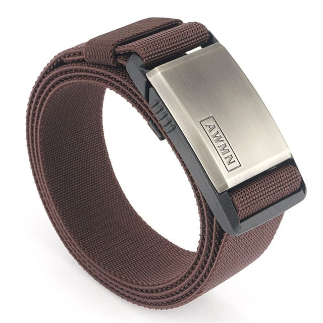 2020 Fashion Nylon Belt Metal Magnetic Buckle Adjustable Belts For Men Military Combat Elastic Belts High Quality Wear-resistant
