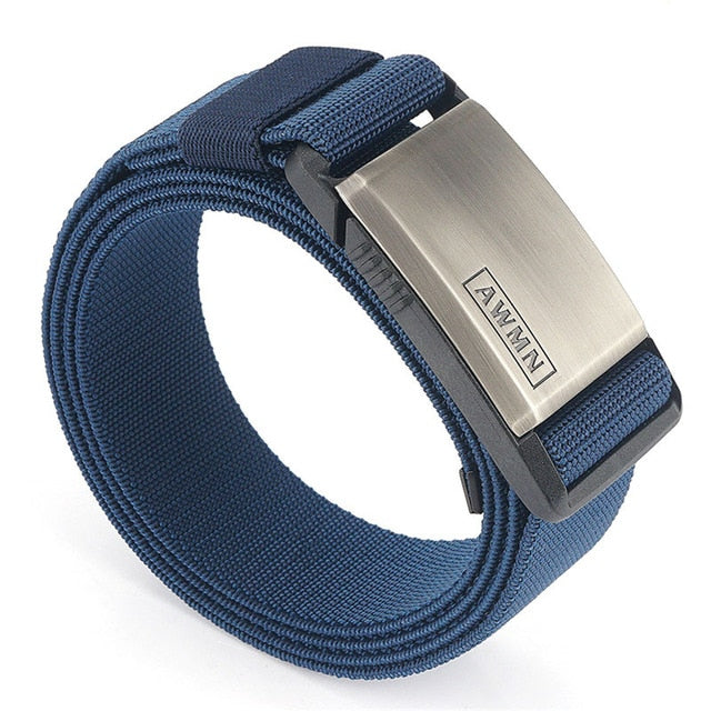 2020 Fashion Nylon Belt Metal Magnetic Buckle Adjustable Belts For Men Military Combat Elastic Belts High Quality Wear-resistant