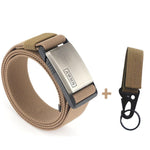 2020 Fashion Nylon Belt Metal Magnetic Buckle Adjustable Belts For Men Military Combat Elastic Belts High Quality Wear-resistant