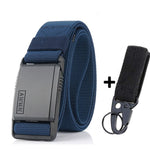 2020 Fashion Nylon Belt Metal Magnetic Buckle Adjustable Belts For Men Military Combat Elastic Belts High Quality Wear-resistant