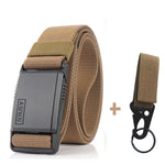2020 Fashion Nylon Belt Metal Magnetic Buckle Adjustable Belts For Men Military Combat Elastic Belts High Quality Wear-resistant
