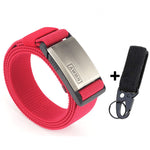 2020 Fashion Nylon Belt Metal Magnetic Buckle Adjustable Belts For Men Military Combat Elastic Belts High Quality Wear-resistant