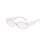 Unisex Transparent Rectangle Women Sun Glasses Frames With Lens Plastic Full Frame Shades Ladies Summer Glasses