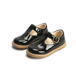 Spring Girls Leather Shoes Cut-outs Retro Kids Shoes for Girl Princess Anti-slip Sneakers Baby Girl Dancing Shoes SMG056