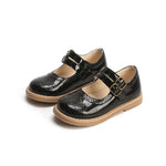 Spring Girls Leather Shoes Cut-outs Retro Kids Shoes for Girl Princess Anti-slip Sneakers Baby Girl Dancing Shoes SMG056