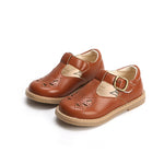 Spring Girls Leather Shoes Cut-outs Retro Kids Shoes for Girl Princess Anti-slip Sneakers Baby Girl Dancing Shoes SMG056