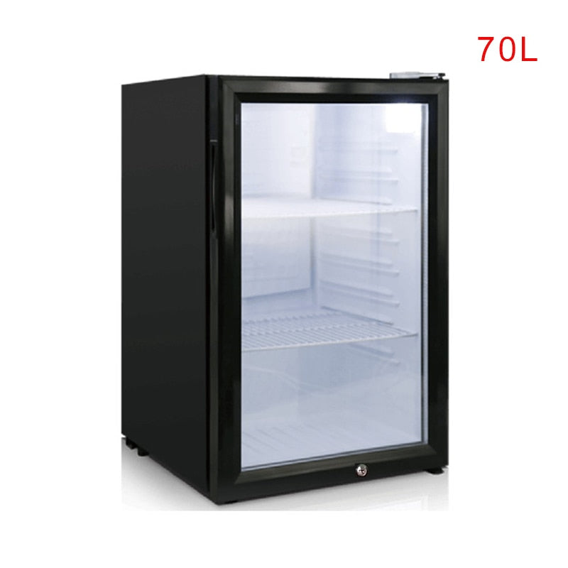 Small Refrigerator Food Sample Cabinet 70L Single Door With Lock Refrigerator Small Storage Cabinet