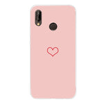 Love Heart Case For Huawei P20 Lite Pro Phone Cover for Huawei P30 lite P 30 Pro Mate 20 lite Honor 8X Back Case Silicone Fundas