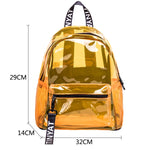 TINYAT Clear PVC Women Backpack Transparent Fashion Solid Backpack Travel School Backpack Bag for Teenage Girls Mochila Visual