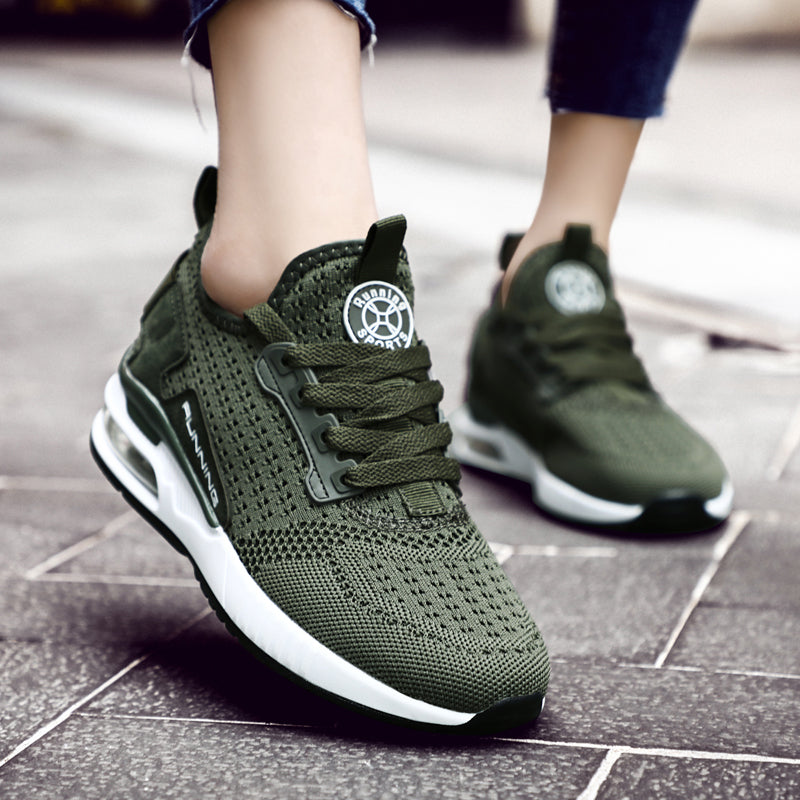 Summer Breathable Zapatillas Mujer Women's Sneakers Men Sports Shoes Woman Sport Shoes Women's Running Shoes 2019 Green B-239