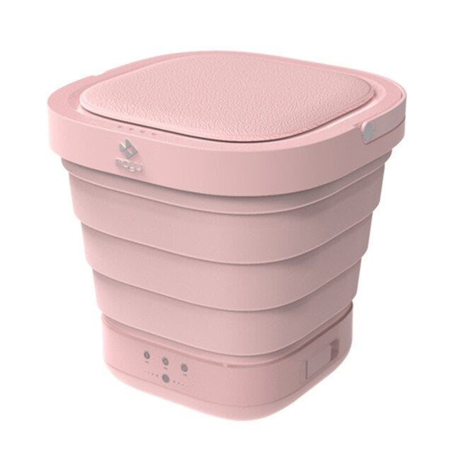 Portable Mini Folding Clothes Washing Machine Bucket Automatic Home Travel Self-driving Tour Underwear Foldable Washer & Dryer