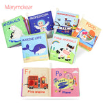 Baby Soft Cloth Books Rustling Sound Washable English Books Newborn Babies 0-12 month Intelligent Early-Educational Toys for Kid