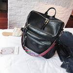 Retro Large Backpack Women PU Leather Rucksack Women's Knapsack Travel Backpacks Shoulder School Bags Mochila Back Pack XA96H