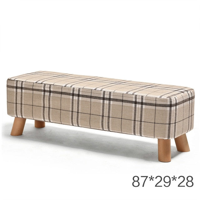 Nordic Style Shoes Bench Simple Modern Fashion Cloth Sofa Stool Fabric Shoes Bench Sofa Taburete Multifunction Ottoman Pouf