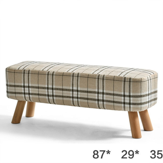 Nordic Style Shoes Bench Simple Modern Fashion Cloth Sofa Stool Fabric Shoes Bench Sofa Taburete Multifunction Ottoman Pouf