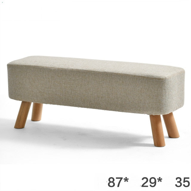 Nordic Style Shoes Bench Simple Modern Fashion Cloth Sofa Stool Fabric Shoes Bench Sofa Taburete Multifunction Ottoman Pouf