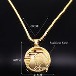 2020 The Virgin Mary Stainless Steel Long Necklace Men Jewerly Gold Color Choker Necklace Hip Hop Jewelry collares hombre N17850