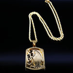 2020 The Virgin Mary Stainless Steel Long Necklace Men Jewerly Gold Color Choker Necklace Hip Hop Jewelry collares hombre N17850