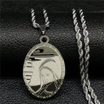 2020 The Virgin Mary Stainless Steel Long Necklace Men Jewerly Gold Color Choker Necklace Hip Hop Jewelry collares hombre N17850