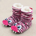 Hot Selling Kids Girls Boys Floor Slippers Cute Animal Soft Warm Plush Lining Non-Slip House Shoes Winter Boot Socks 2-7Year Old