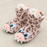 Hot Selling Kids Girls Boys Floor Slippers Cute Animal Soft Warm Plush Lining Non-Slip House Shoes Winter Boot Socks 2-7Year Old