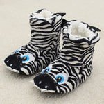 Hot Selling Kids Girls Boys Floor Slippers Cute Animal Soft Warm Plush Lining Non-Slip House Shoes Winter Boot Socks 2-7Year Old