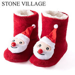 Hot Selling Kids Girls Boys Floor Slippers Cute Animal Soft Warm Plush Lining Non-Slip House Shoes Winter Boot Socks 2-7Year Old