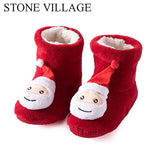 Hot Selling Kids Girls Boys Floor Slippers Cute Animal Soft Warm Plush Lining Non-Slip House Shoes Winter Boot Socks 2-7Year Old
