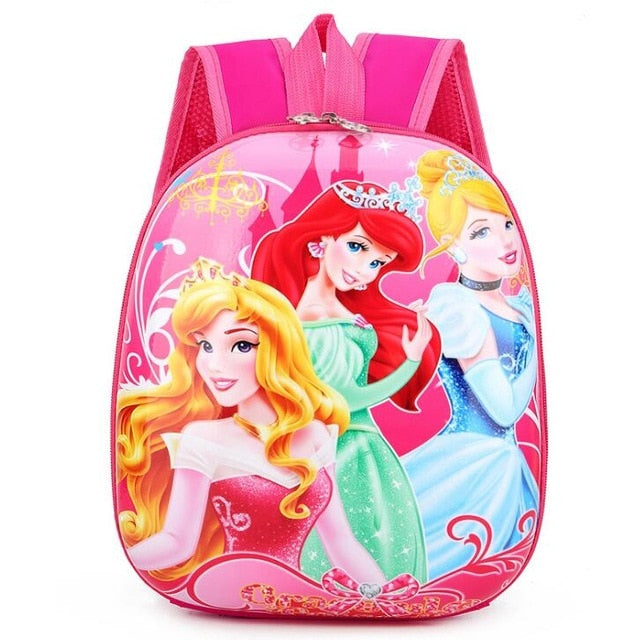 Disney Children's Cartoon frozen Elsa Anna Backpack For Girls Spiderman car boys pattern bag Kindergarten Schoolbag Cute