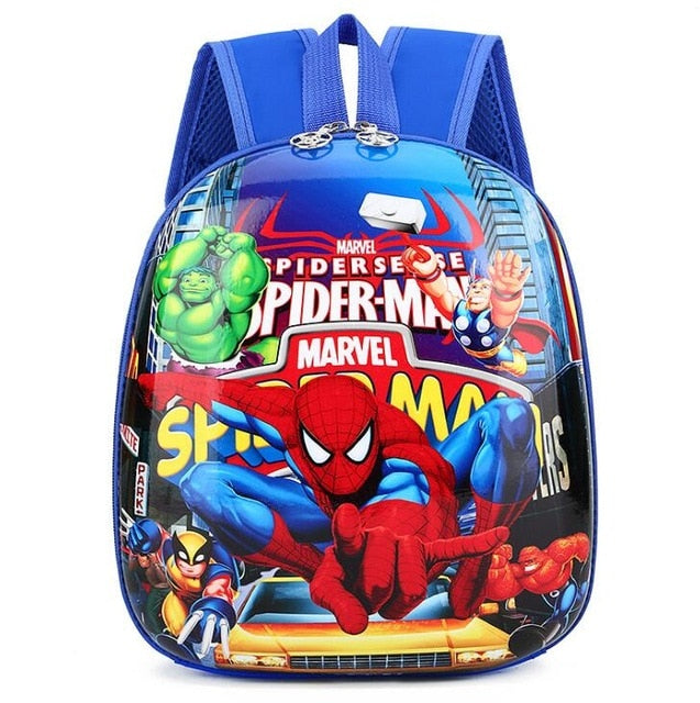 Disney Children's Cartoon frozen Elsa Anna Backpack For Girls Spiderman car boys pattern bag Kindergarten Schoolbag Cute