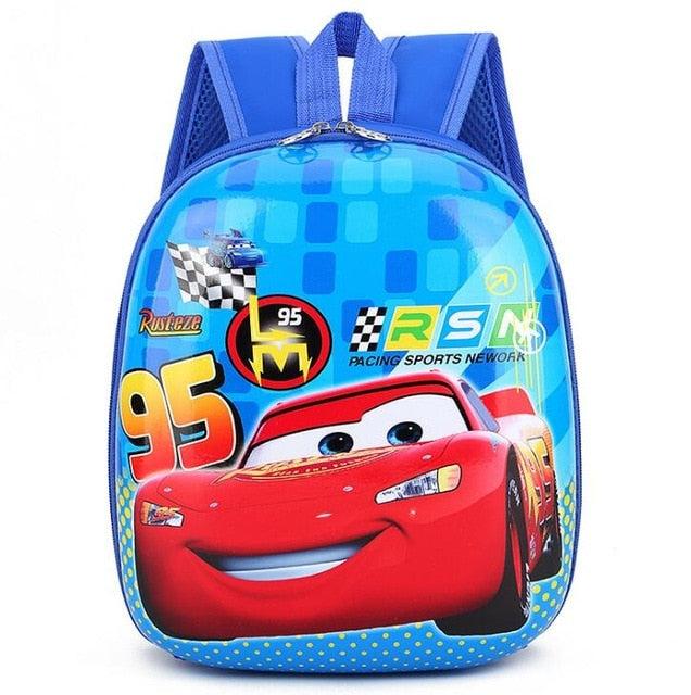 Disney Children's Cartoon frozen Elsa Anna Backpack For Girls Spiderman car boys pattern bag Kindergarten Schoolbag Cute