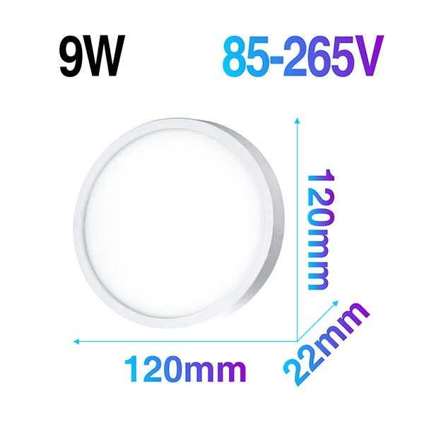 LED Ceiling Panel Light Ultrathin Lamp Square Round 6W 9W 18W 24W 36W 48W 85-265V LED Mounted Modern Down Lighting For Home Deco