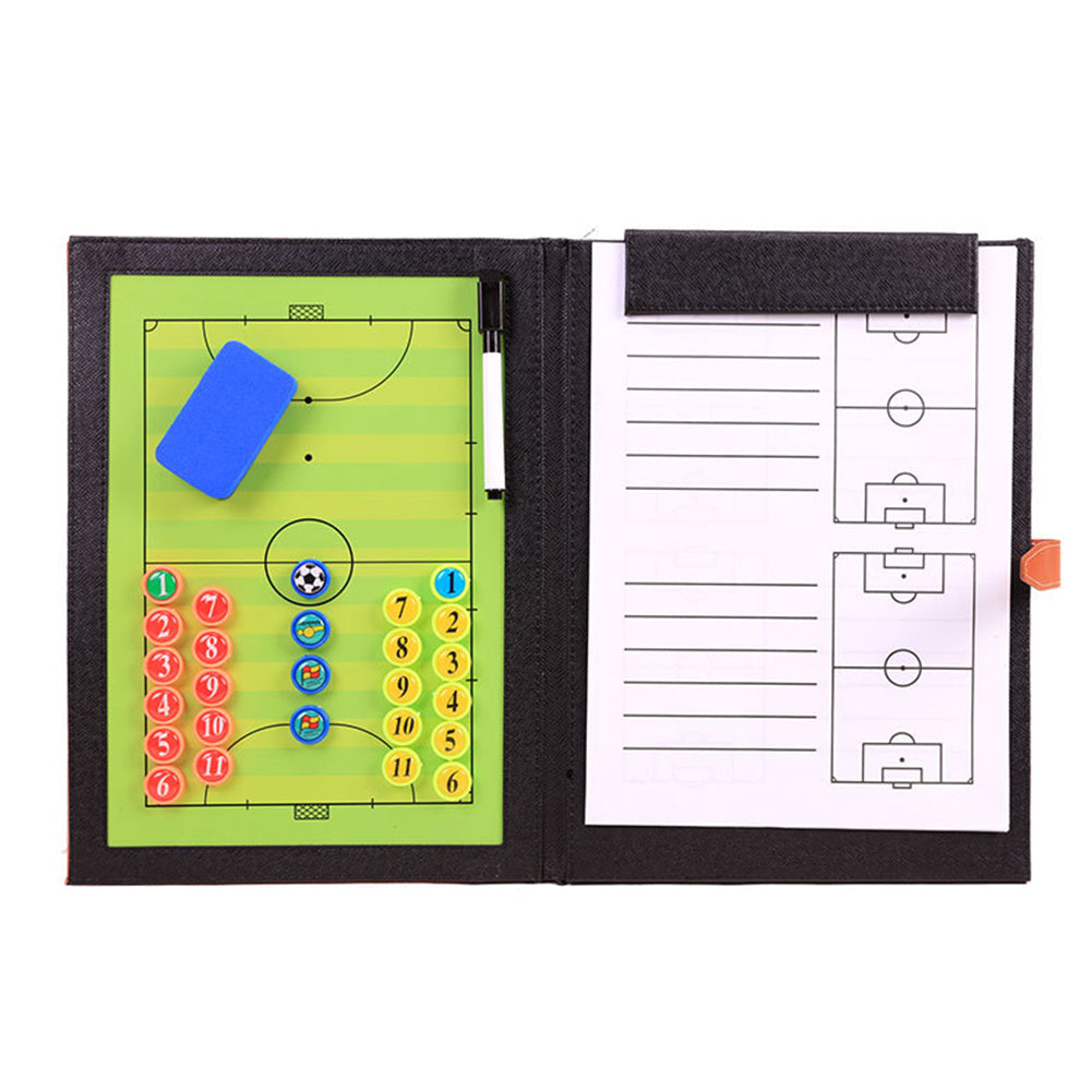 With Pen Tool Magnetic Clipboard Soft Coaching Training Guidance Accessories Football Tactic Board PU Leather Teaching Soccer