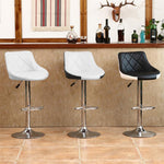 2PCS/Set High Quality Modern Fashion Bar Chair Soft PU Leather Adjustable Kitchen Chairs With Footrest BarStools Funiture HWC