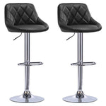 2PCS/Set High Quality Modern Fashion Bar Chair Soft PU Leather Adjustable Kitchen Chairs With Footrest BarStools Funiture HWC