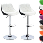 2PCS/Set High Quality Modern Fashion Bar Chair Soft PU Leather Adjustable Kitchen Chairs With Footrest BarStools Funiture HWC