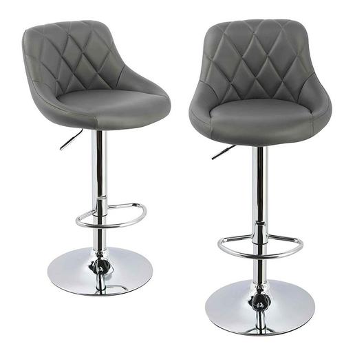 2PCS/Set High Quality Modern Fashion Bar Chair Soft PU Leather Adjustable Kitchen Chairs With Footrest BarStools Funiture HWC