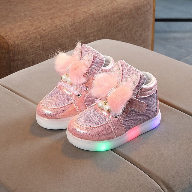 Size 21-30 Children's Led Sneakers Girls Glowing Kids Shoes for Girls Luminous Girls Sneakers Baby Kid Shoes with Backlight Sole