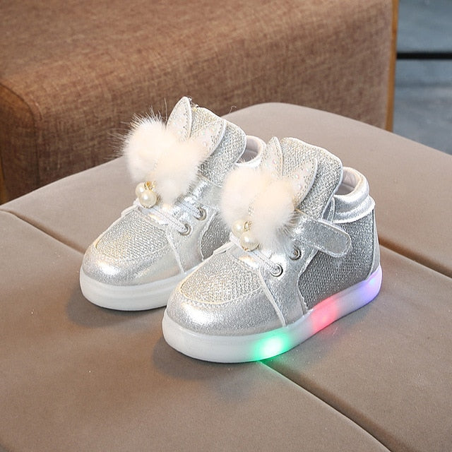 Size 21-30 Children's Led Sneakers Girls Glowing Kids Shoes for Girls Luminous Girls Sneakers Baby Kid Shoes with Backlight Sole