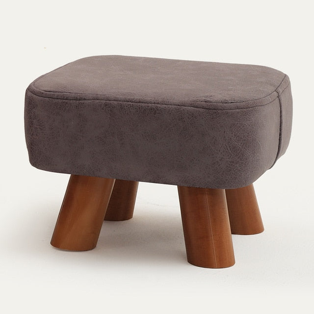 Small family stool wooden square fashion creative adult living room children's sofa tea table stool pouf ottoman kids furniture