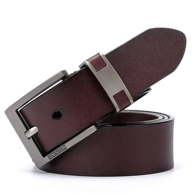 DINISITON Cow Genuine Leather Belts For men Luxury Men's Belt Leather Belt Alloy Buckle Casual Male Vintage Strap ceinture homme
