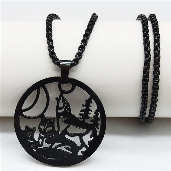 Fashion Blade Stainless Steel Necklaces Men Jewerly Black Color Gothic Necklaces & Pendants Jewelry collier homme N423S01