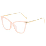 YOOSKE Cat Eye Glasses Frames Women Metal Frame Brand Disgner  Optical Eyeglasses Ladies Transparent frame Vintage Eyewear