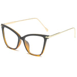 YOOSKE Cat Eye Glasses Frames Women Metal Frame Brand Disgner  Optical Eyeglasses Ladies Transparent frame Vintage Eyewear