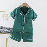 Children's Pajamas Set Baby Boy Girl Clothes Summer Sleepwear Set Kids Cartoon Printed Tops+Shorts Toddler Clothing Sets